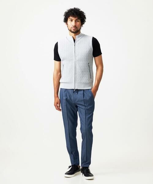 MICHEL KLEIN HOMME / ミッシェルクランオム チノ・ワークパンツ | 【セットアップ】デニム調ワンタックイージーパンツ | 詳細11