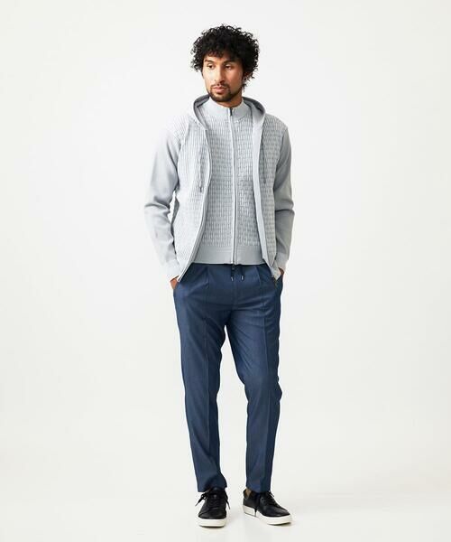 MICHEL KLEIN HOMME / ミッシェルクランオム チノ・ワークパンツ | 【セットアップ】デニム調ワンタックイージーパンツ | 詳細12