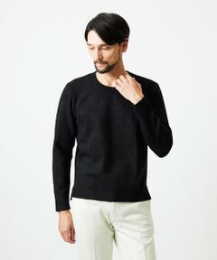 MICHEL KLEIN HOMME / ミッシェルクランオム カットソー | 【セットアップ】スエード調クルーネックカットソー