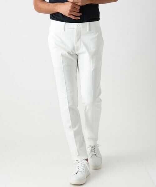 MICHEL KLEIN HOMME / ミッシェルクランオム チノ・ワークパンツ | 【撥水】プレビアへリンボンスラックスパンツ | 詳細1