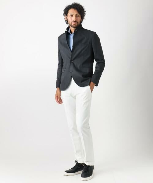 MICHEL KLEIN HOMME / ミッシェルクランオム チノ・ワークパンツ | 【撥水】プレビアへリンボンスラックスパンツ | 詳細2