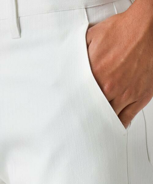 MICHEL KLEIN HOMME / ミッシェルクランオム チノ・ワークパンツ | 【撥水】プレビアへリンボンスラックスパンツ | 詳細6