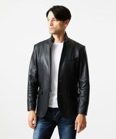 MICHEL KLEIN HOMME / ミッシェルクランオム テーラードジャケット | ラムレザーコンバーチブルジャケット