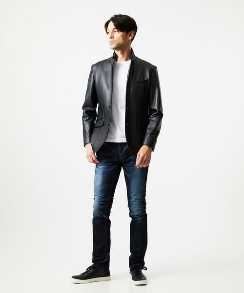 MICHEL KLEIN HOMME / ミッシェルクランオム テーラードジャケット | ラムレザーコンバーチブルジャケット | 詳細1