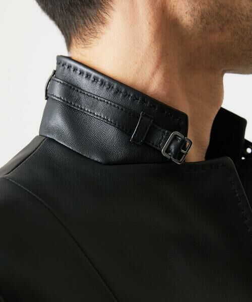 MICHEL KLEIN HOMME / ミッシェルクランオム テーラードジャケット | ラムレザーコンバーチブルジャケット | 詳細11