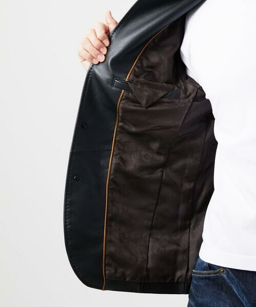 MICHEL KLEIN HOMME / ミッシェルクランオム テーラードジャケット | ラムレザーコンバーチブルジャケット | 詳細12
