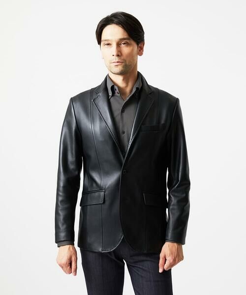 MICHEL KLEIN HOMME / ミッシェルクランオム テーラードジャケット | ラムレザーコンバーチブルジャケット | 詳細13