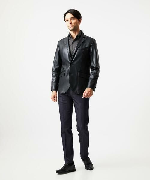 MICHEL KLEIN HOMME / ミッシェルクランオム テーラードジャケット | ラムレザーコンバーチブルジャケット | 詳細14