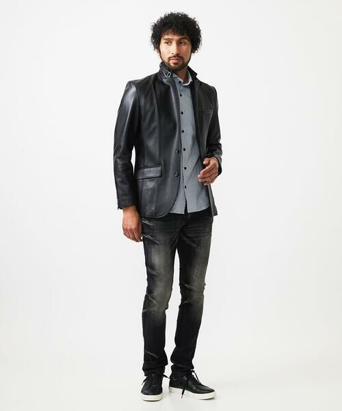 MICHEL KLEIN HOMME / ミッシェルクランオム テーラードジャケット | ラムレザーコンバーチブルジャケット | 詳細16