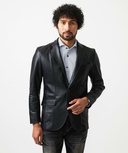 MICHEL KLEIN HOMME / ミッシェルクランオム テーラードジャケット | ラムレザーコンバーチブルジャケット | 詳細17