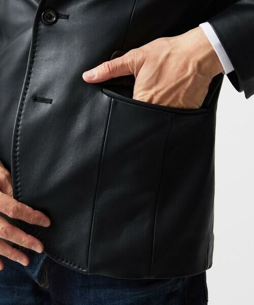 MICHEL KLEIN HOMME / ミッシェルクランオム テーラードジャケット | ラムレザーコンバーチブルジャケット | 詳細7