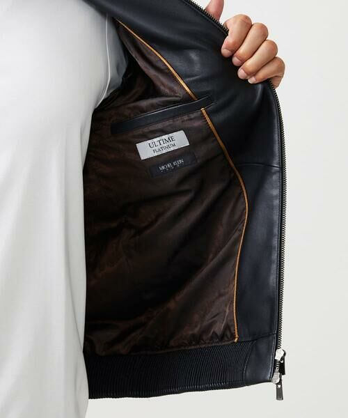 MICHEL KLEIN HOMME / ミッシェルクランオム その他アウター | ラムレザーMA-1型ブルゾン | 詳細12