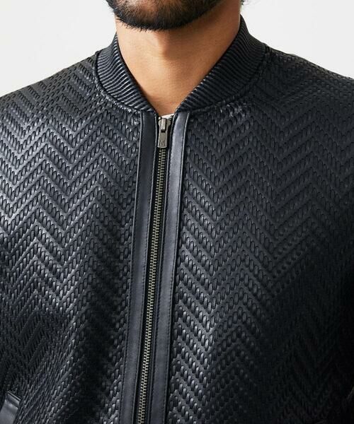 MICHEL KLEIN HOMME / ミッシェルクランオム その他アウター | ラムレザーMA-1型ブルゾン | 詳細5