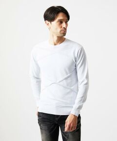 MICHEL KLEIN HOMME / ミッシェルクランオム ニット・セーター | 切り替えクルーネックニット