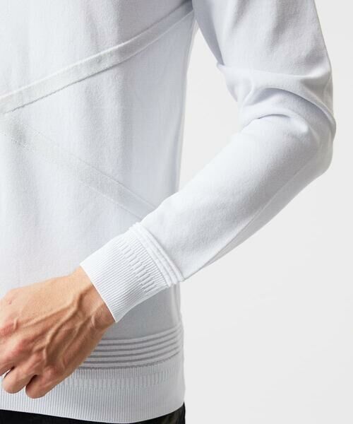 MICHEL KLEIN HOMME / ミッシェルクランオム ニット・セーター | 切り替えクルーネックニット | 詳細8