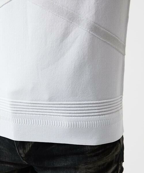 MICHEL KLEIN HOMME / ミッシェルクランオム ニット・セーター | 切り替えクルーネックニット | 詳細9