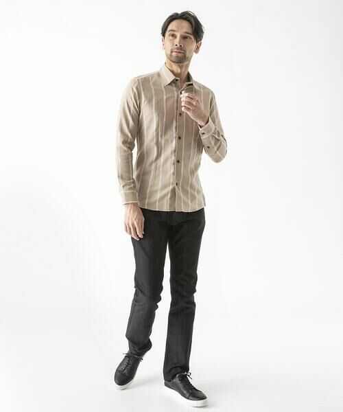 MICHEL KLEIN HOMME / ミッシェルクランオム シャツ・ブラウス | ストライプ柄長袖シャツ | 詳細1