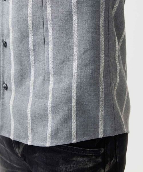 MICHEL KLEIN HOMME / ミッシェルクランオム シャツ・ブラウス | ストライプ柄長袖シャツ | 詳細10