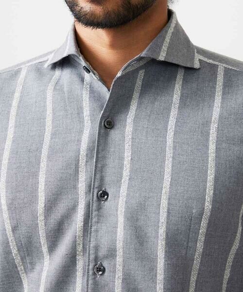 MICHEL KLEIN HOMME / ミッシェルクランオム シャツ・ブラウス | ストライプ柄長袖シャツ | 詳細8