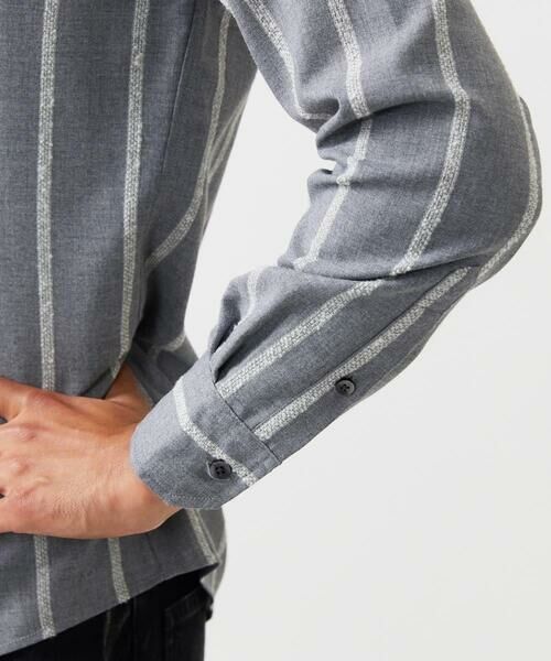 MICHEL KLEIN HOMME / ミッシェルクランオム シャツ・ブラウス | ストライプ柄長袖シャツ | 詳細9