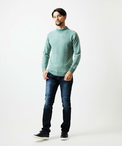 MICHEL KLEIN HOMME / ミッシェルクランオム ニット・セーター | グラデーションモックネックニット | 詳細1