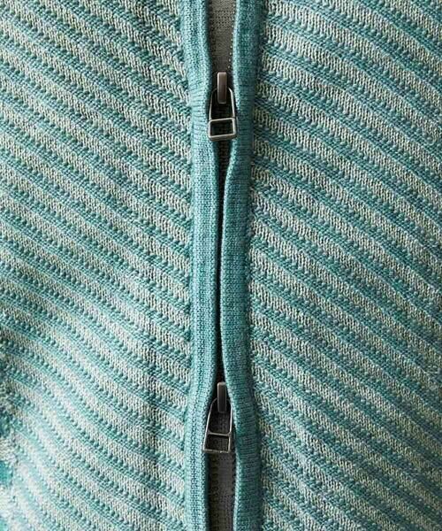 MICHEL KLEIN HOMME / ミッシェルクランオム ニット・セーター | グラデーションスタンドカラーニットブルゾン | 詳細11