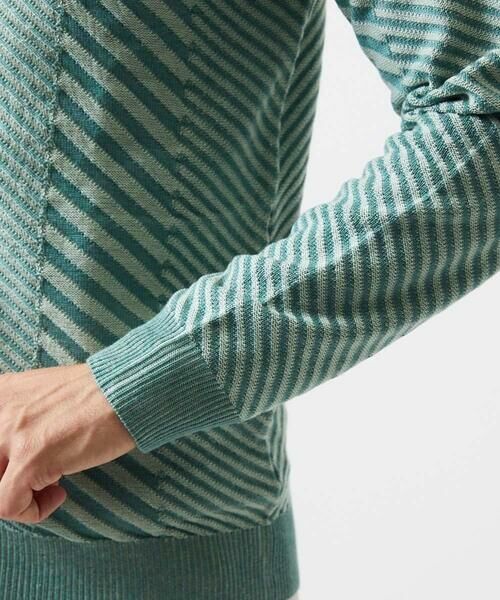 MICHEL KLEIN HOMME / ミッシェルクランオム ニット・セーター | グラデーションスタンドカラーニットブルゾン | 詳細8