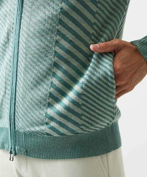 MICHEL KLEIN HOMME / ミッシェルクランオム ニット・セーター | グラデーションスタンドカラーニットブルゾン | 詳細9