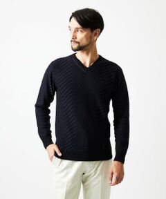 MICHEL KLEIN HOMME / ミッシェルクランオム ニット・セーター | グラデーションVネックニット