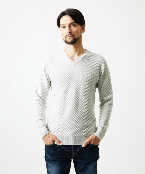 MICHEL KLEIN HOMME / ミッシェルクランオム ニット・セーター | グラデーションVネックニット | 詳細9