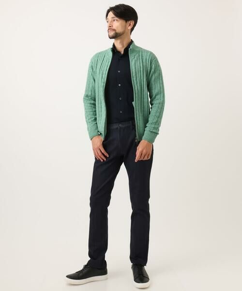 MICHEL KLEIN HOMME / ミッシェルクランオム ニット・セーター | 編み込みスタンドカラーニットブルゾン | 詳細3