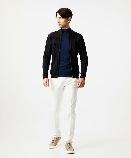 MICHEL KLEIN HOMME / ミッシェルクランオム ニット・セーター | 編み込みスタンドカラーニットブルゾン | 詳細15