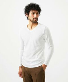 MICHEL KLEIN HOMME / ミッシェルクランオム カットソー | 《日本製》リンクスVネック長袖カットソー