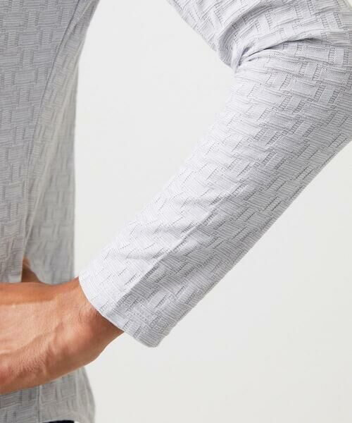 MICHEL KLEIN HOMME / ミッシェルクランオム カットソー | 《日本製》レンガ柄Vネック長袖カットソー | 詳細7