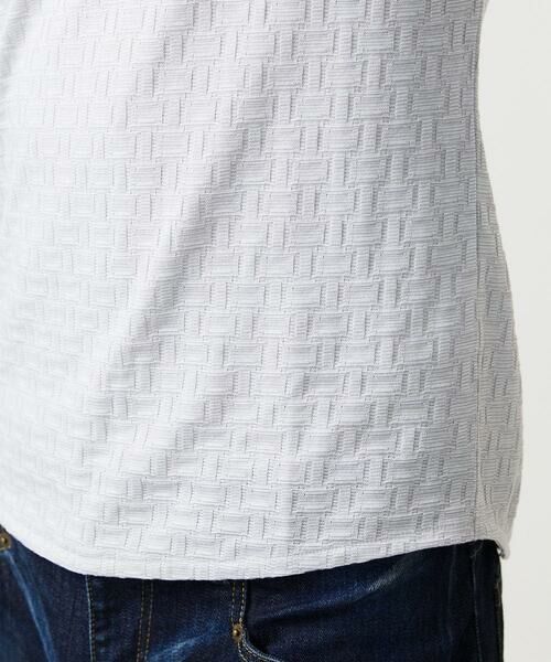 MICHEL KLEIN HOMME / ミッシェルクランオム カットソー | 《日本製》レンガ柄Vネック長袖カットソー | 詳細8