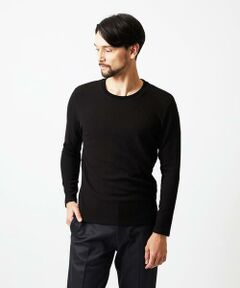 MICHEL KLEIN HOMME / ミッシェルクランオム カットソー | ウェーブジャージクルーネック長袖カットソー