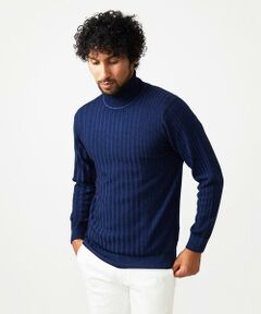 MICHEL KLEIN HOMME / ミッシェルクランオム ニット・セーター | ガーメントダイリブ　タートルネックニット