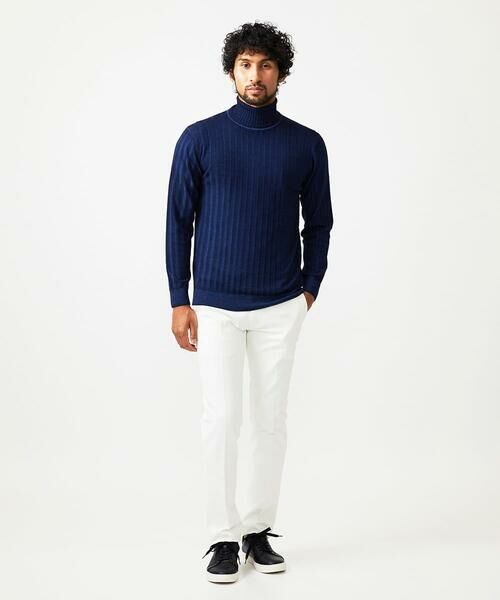 MICHEL KLEIN HOMME / ミッシェルクランオム ニット・セーター | ガーメントダイリブ　タートルネックニット | 詳細1