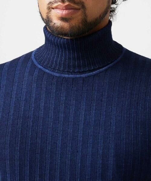 MICHEL KLEIN HOMME / ミッシェルクランオム ニット・セーター | ガーメントダイリブ　タートルネックニット | 詳細5