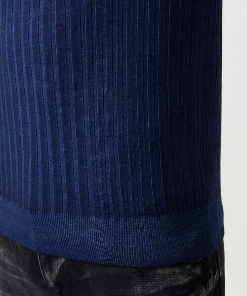 MICHEL KLEIN HOMME / ミッシェルクランオム ニット・セーター | ガーメントダイリブ　 ハーフジップニット | 詳細8