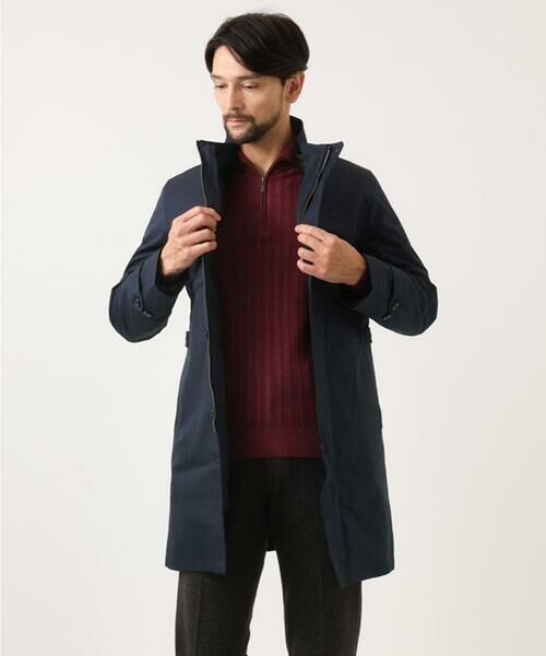 MICHEL KLEIN HOMME / ミッシェルクランオム ニット・セーター | ガーメントダイリブ　 ハーフジップニット | 詳細13