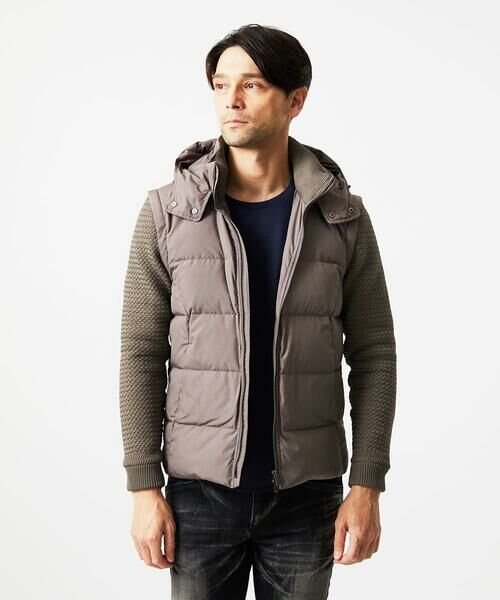 MICHEL KLEIN HOMME/ミッシェルクランオム 2WAYダウンジャケット ベージュ 48