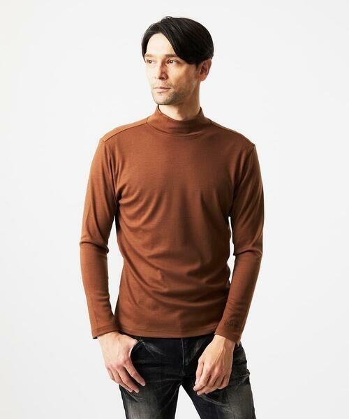 MICHEL KLEIN HOMME / ミッシェルクランオム カットソー | 《日本製》スムースモックネック長袖カットソー(ベージュ)