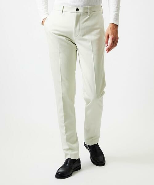 MICHEL KLEIN HOMME / ミッシェルクランオム チノ・ワークパンツ | ダウンファブリックスラックスパンツ(アイボリー)