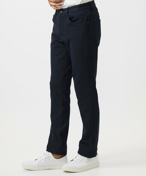 MICHEL KLEIN HOMME / ミッシェルクランオム チノ・ワークパンツ | デニム調ストレッチファイブポケットパンツ | 詳細1