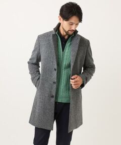 MICHEL KLEIN HOMME / ミッシェルクランオム その他アウター | ウールヘリンボンチェスターコート