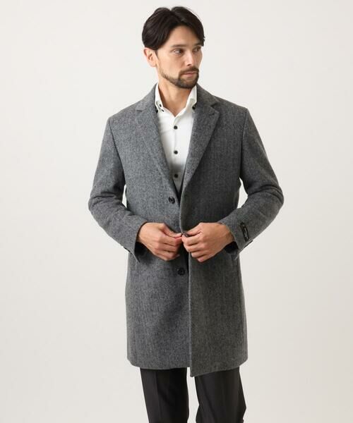MICHEL KLEIN HOMME / ミッシェルクランオム その他アウター | ウールヘリンボンチェスターコート | 詳細2