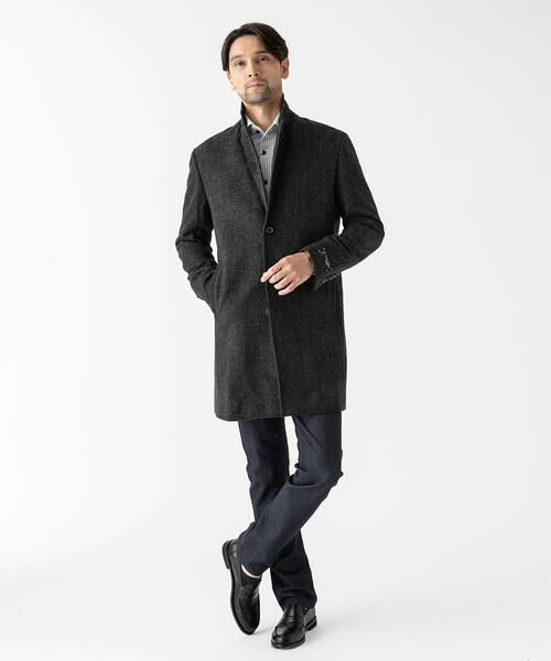 MICHEL KLEIN HOMME / ミッシェルクランオム その他アウター | ウールヘリンボンチェスターコート | 詳細14