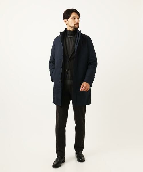 MICHEL KLEIN HOMME / ミッシェルクランオム ステンカラーコート | 2WAYスタンドカラーロングコート | 詳細1