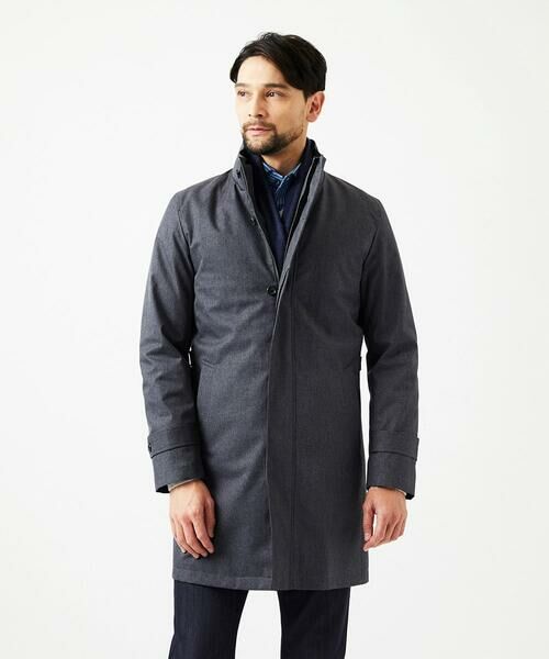 MICHEL KLEIN HOMME / ミッシェルクランオム ステンカラーコート | 2WAYスタンドカラーロングコート | 詳細16